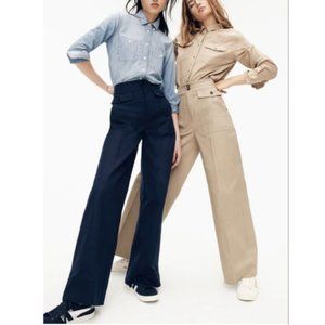 J.Crew Officer Patch pocket twill wide leg pants